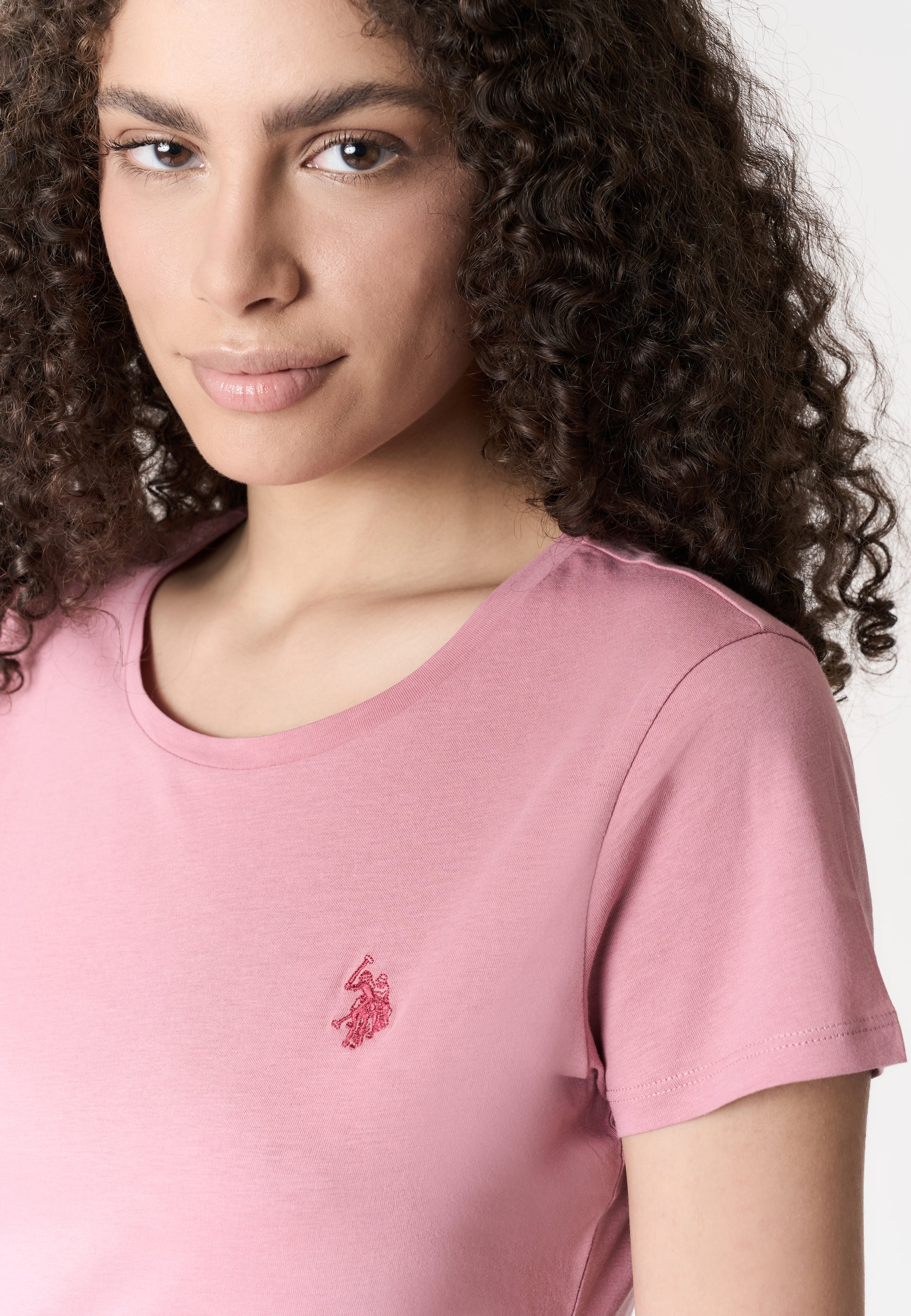 T-shirt donna in cotone light jersey con logo