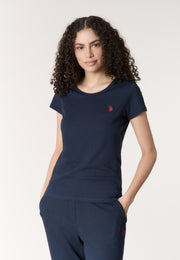 T-shirt donna in cotone light jersey con logo