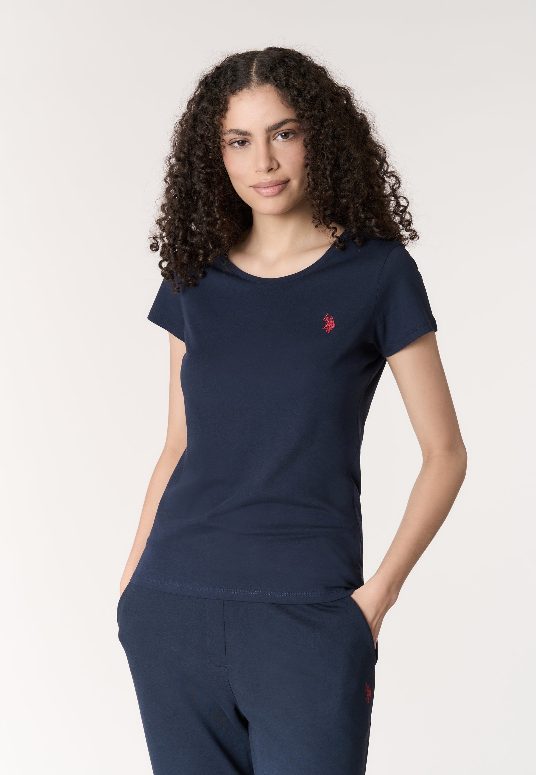 T-shirt donna in cotone light jersey con logo