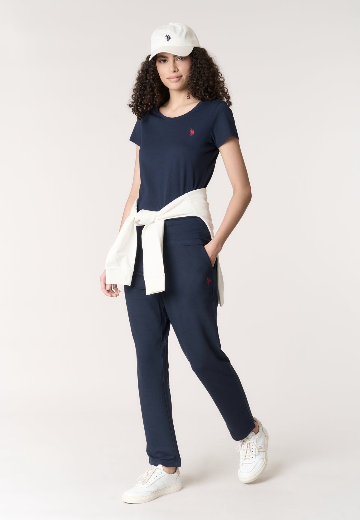 T-shirt donna in cotone light jersey con logo
