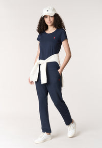 T-shirt donna in cotone light jersey con logo