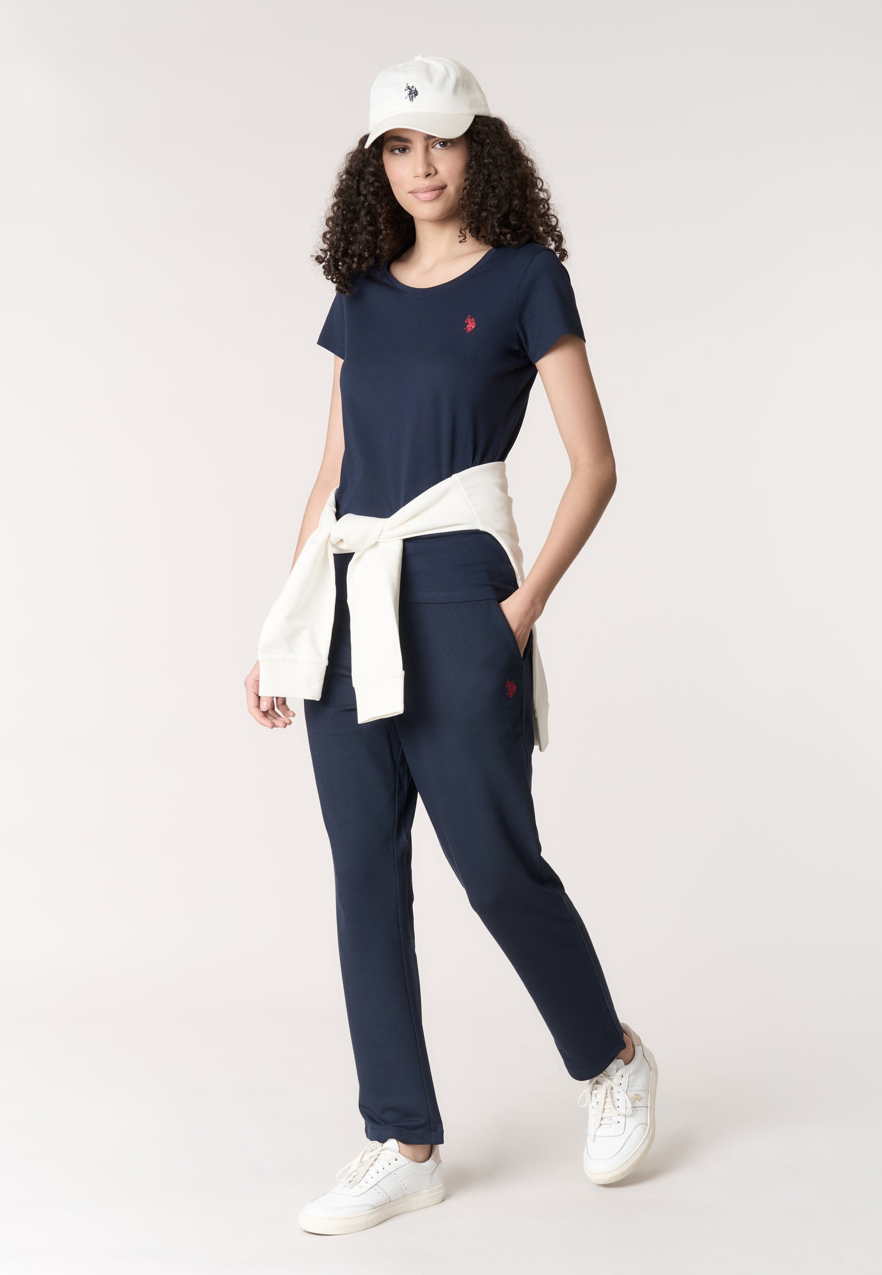 T-shirt donna in cotone light jersey con logo