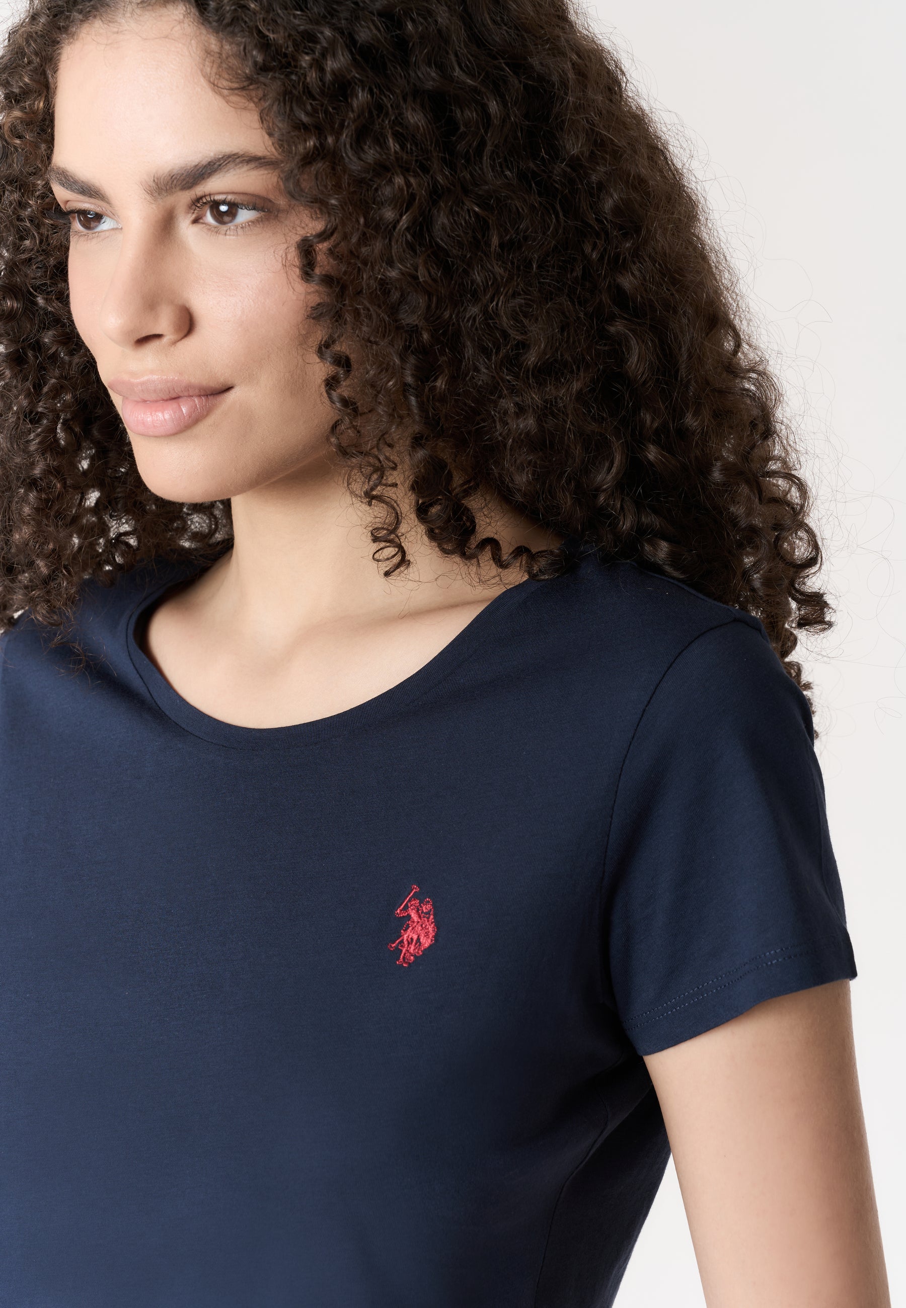T-shirt donna in cotone light jersey con logo
