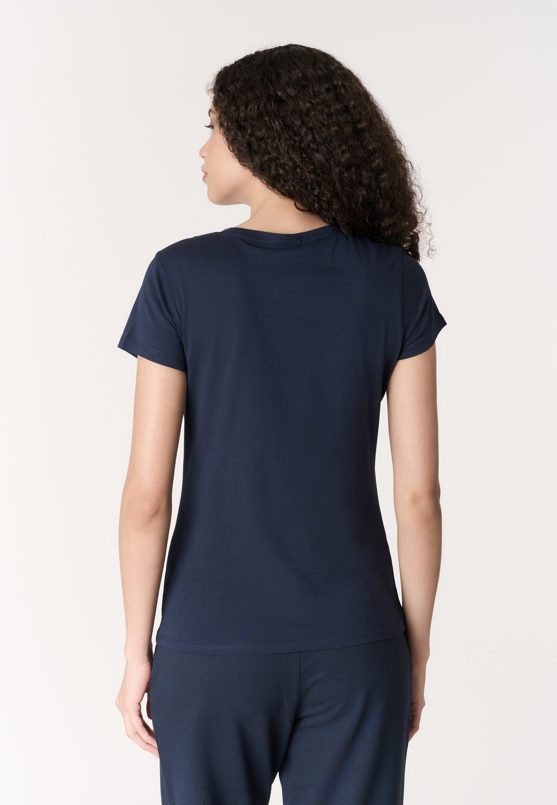 T-shirt donna in cotone light jersey con logo