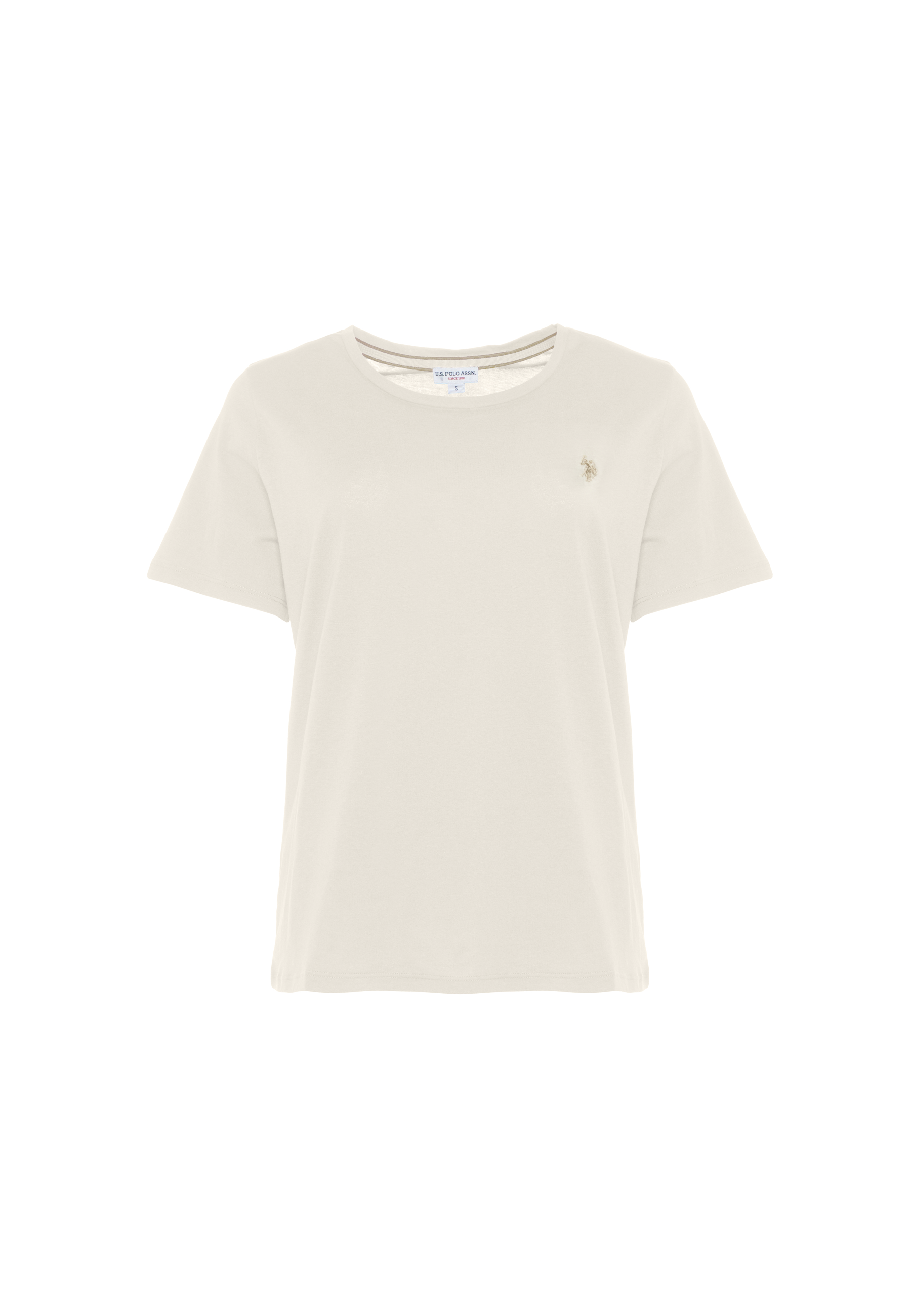 T-shirt donna in cotone light jersey con logo ricamato