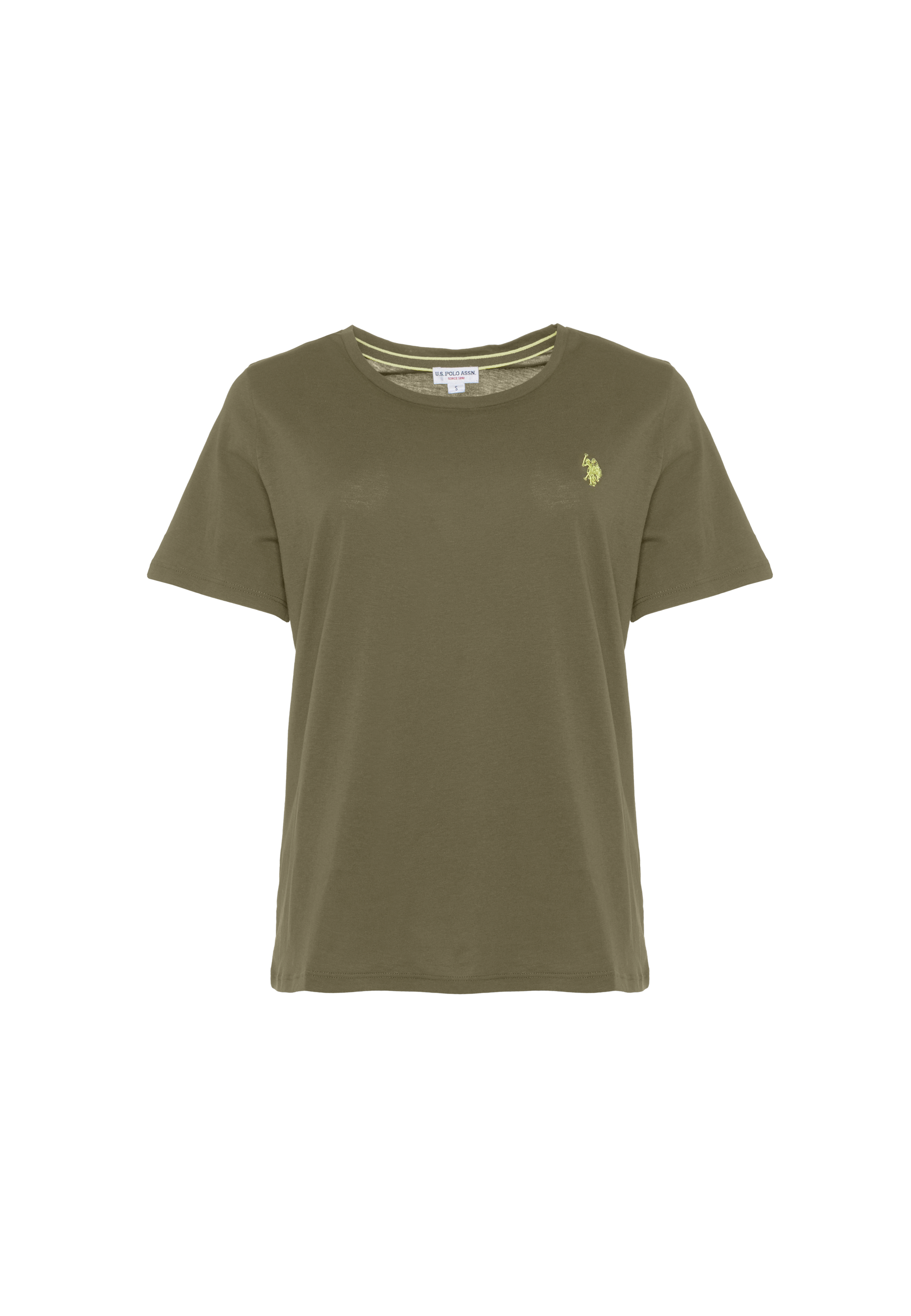 T-shirt donna in cotone light jersey con logo ricamato