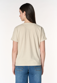 T-shirt da donna in misto canapa e cotone Premium Quality