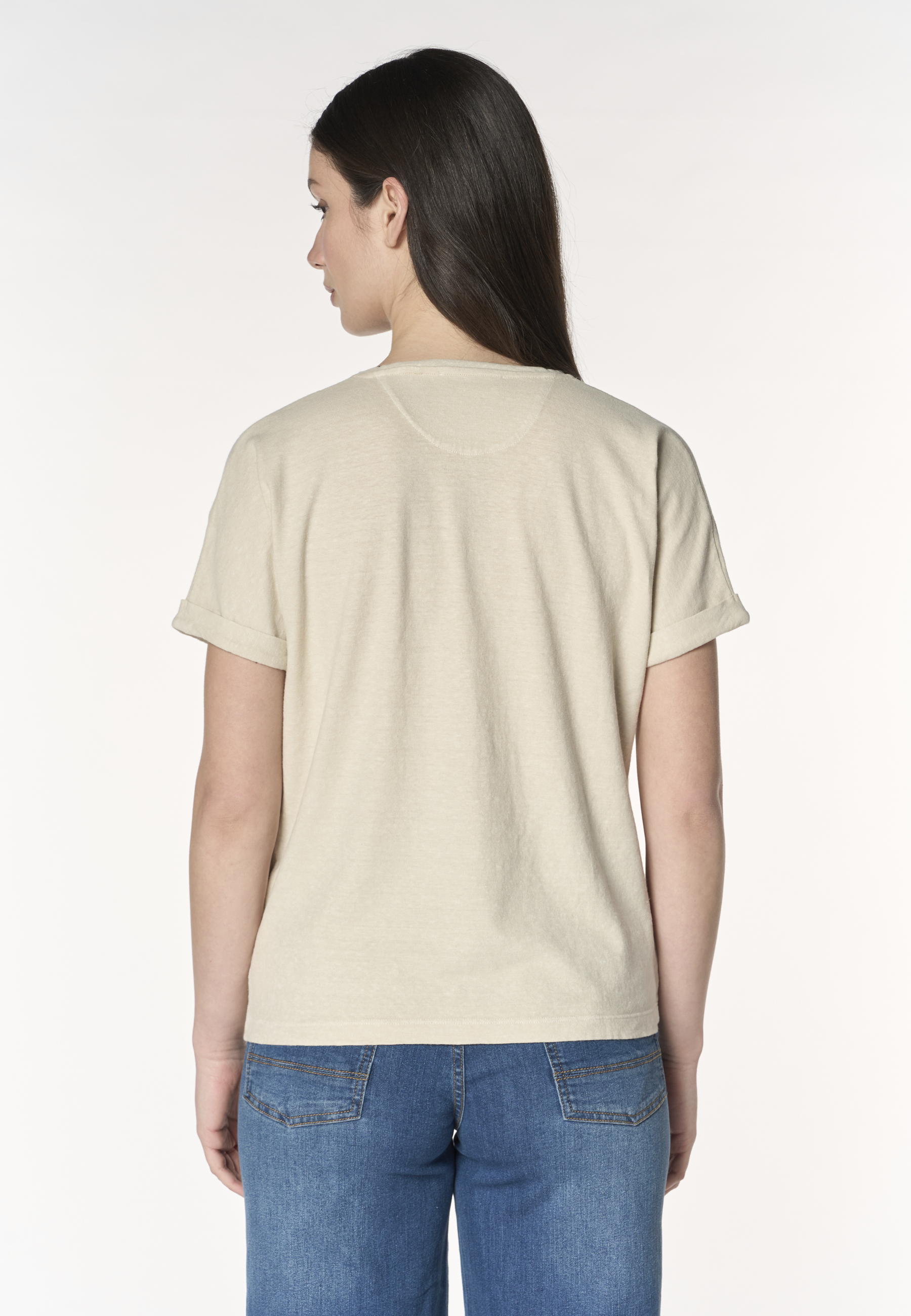 T-shirt da donna in misto canapa e cotone Premium Quality