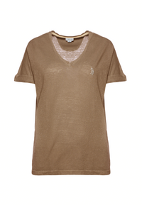 T-shirt da donna in misto canapa e cotone Premium Quality