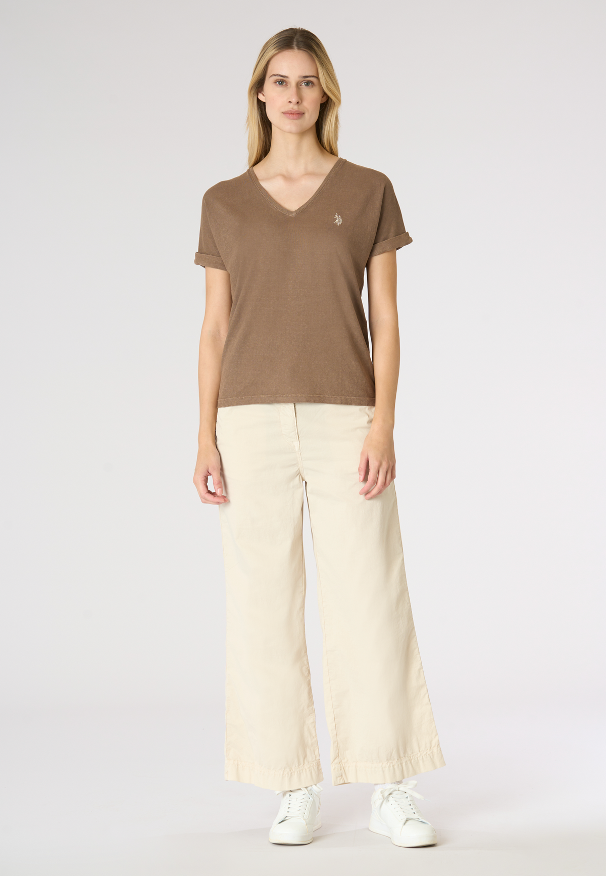 T-shirt da donna in misto canapa e cotone Premium Quality