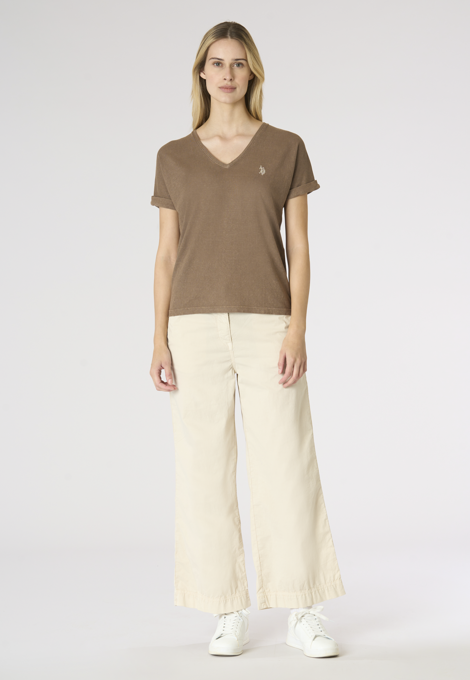 T-shirt da donna in misto canapa e cotone Premium Quality