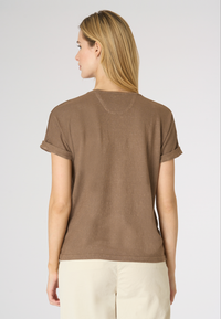 T-shirt da donna in misto canapa e cotone Premium Quality