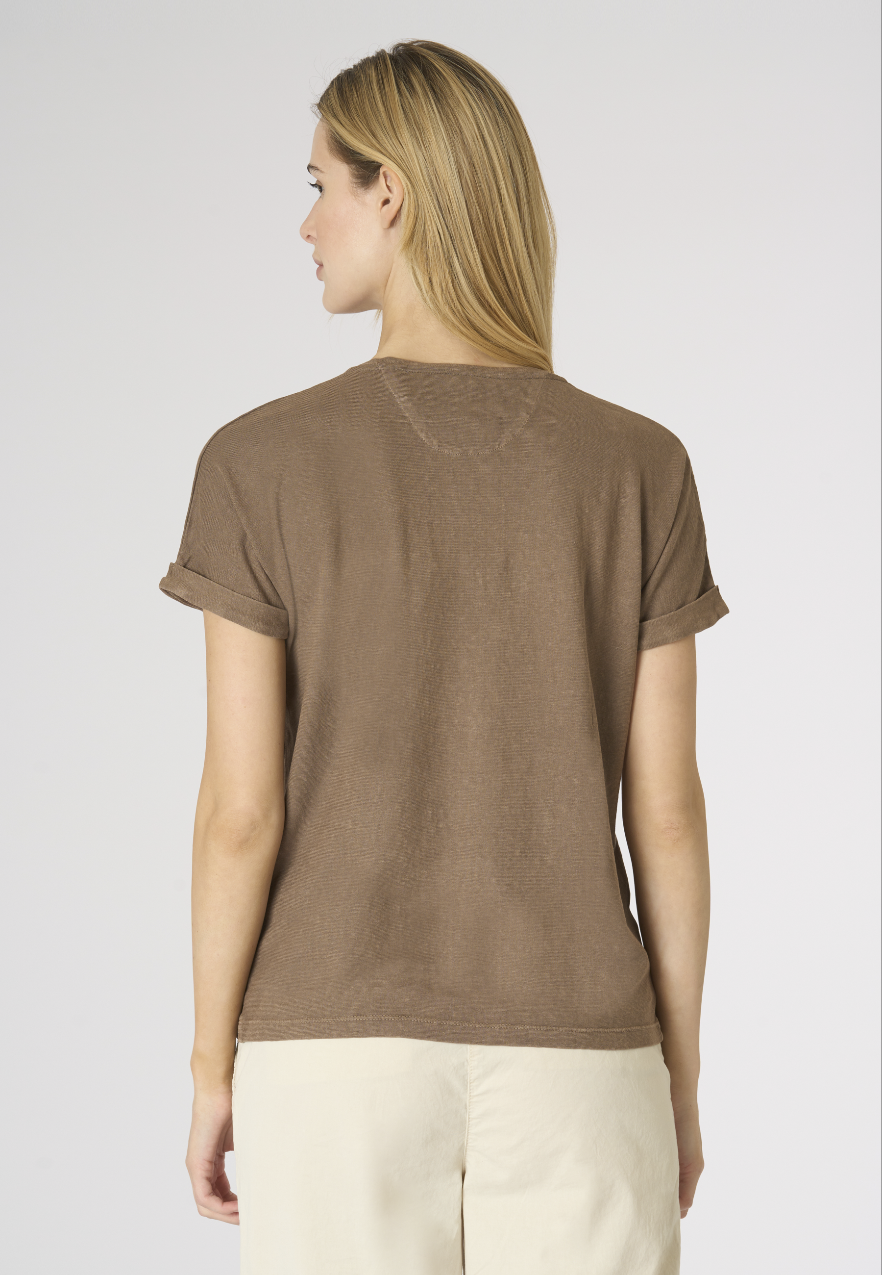 T-shirt da donna in misto canapa e cotone Premium Quality