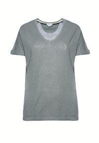 T-shirt da donna in misto canapa e cotone Premium Quality