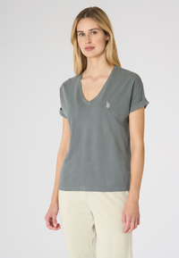 T-shirt da donna in misto canapa e cotone Premium Quality