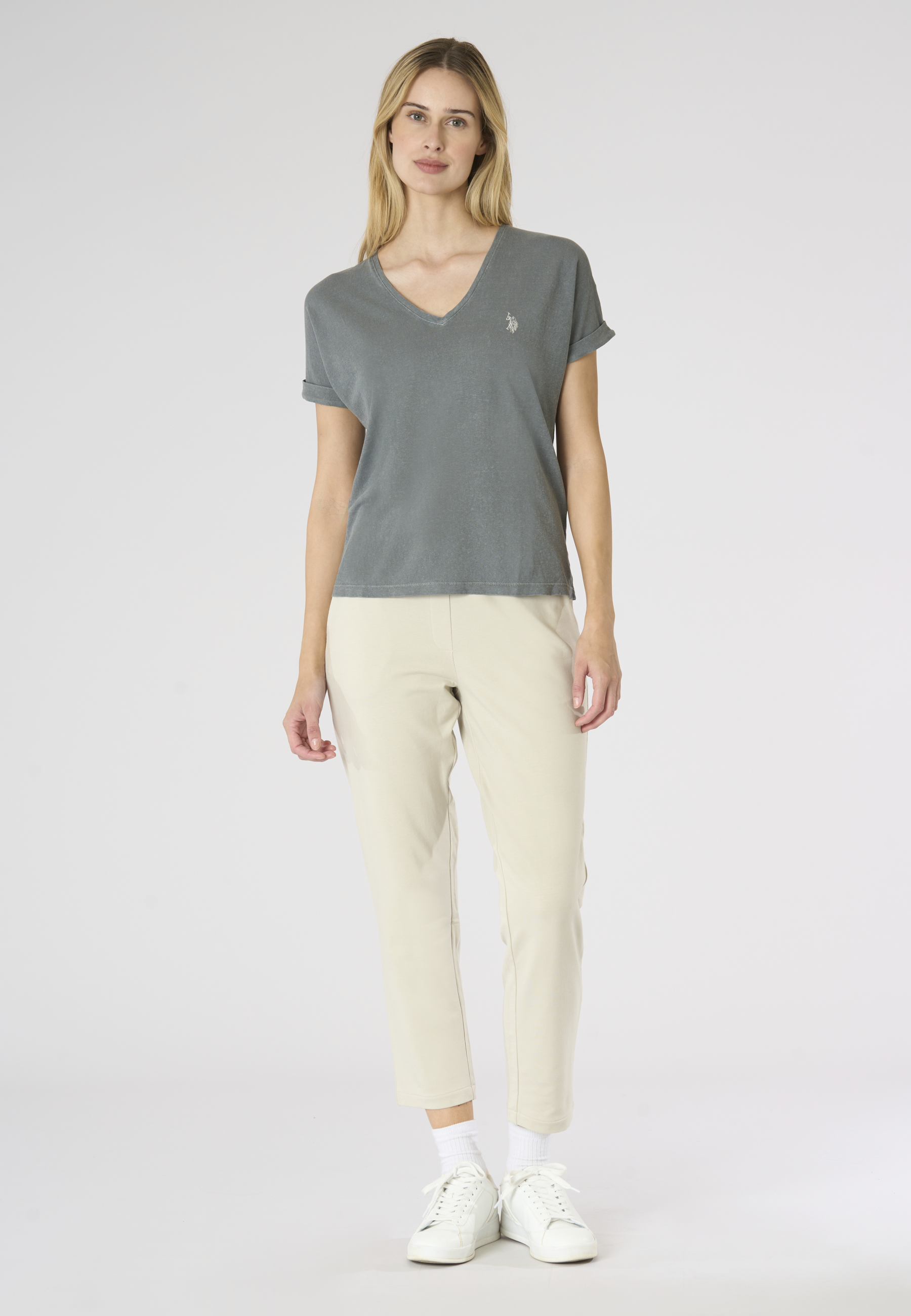 T-shirt da donna in misto canapa e cotone Premium Quality