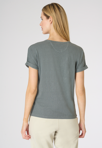 T-shirt da donna in misto canapa e cotone Premium Quality