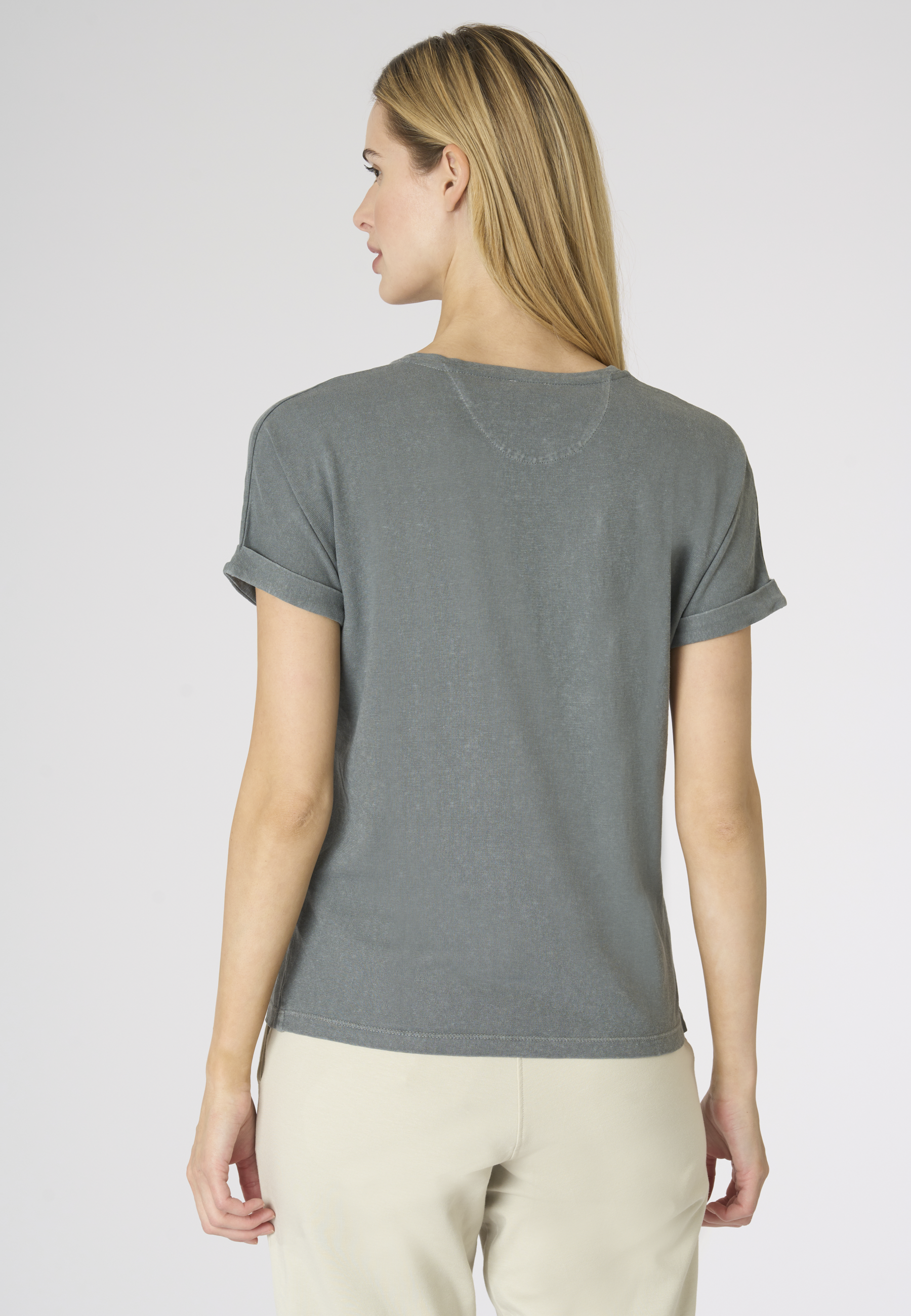 T-shirt da donna in misto canapa e cotone Premium Quality