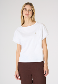 T-shirt da donna in cotone con manica stile kimono