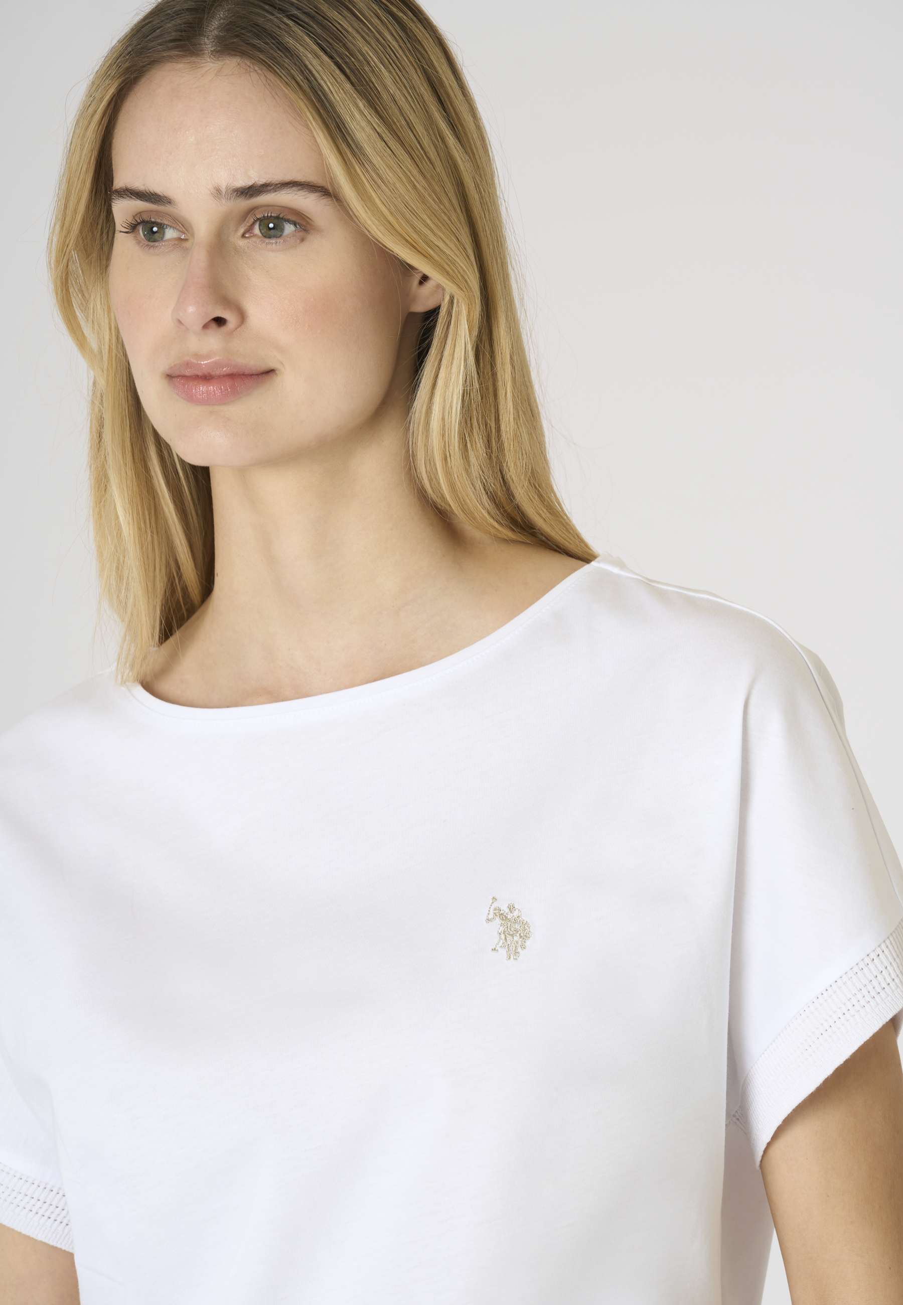 T-shirt da donna in cotone con manica stile kimono