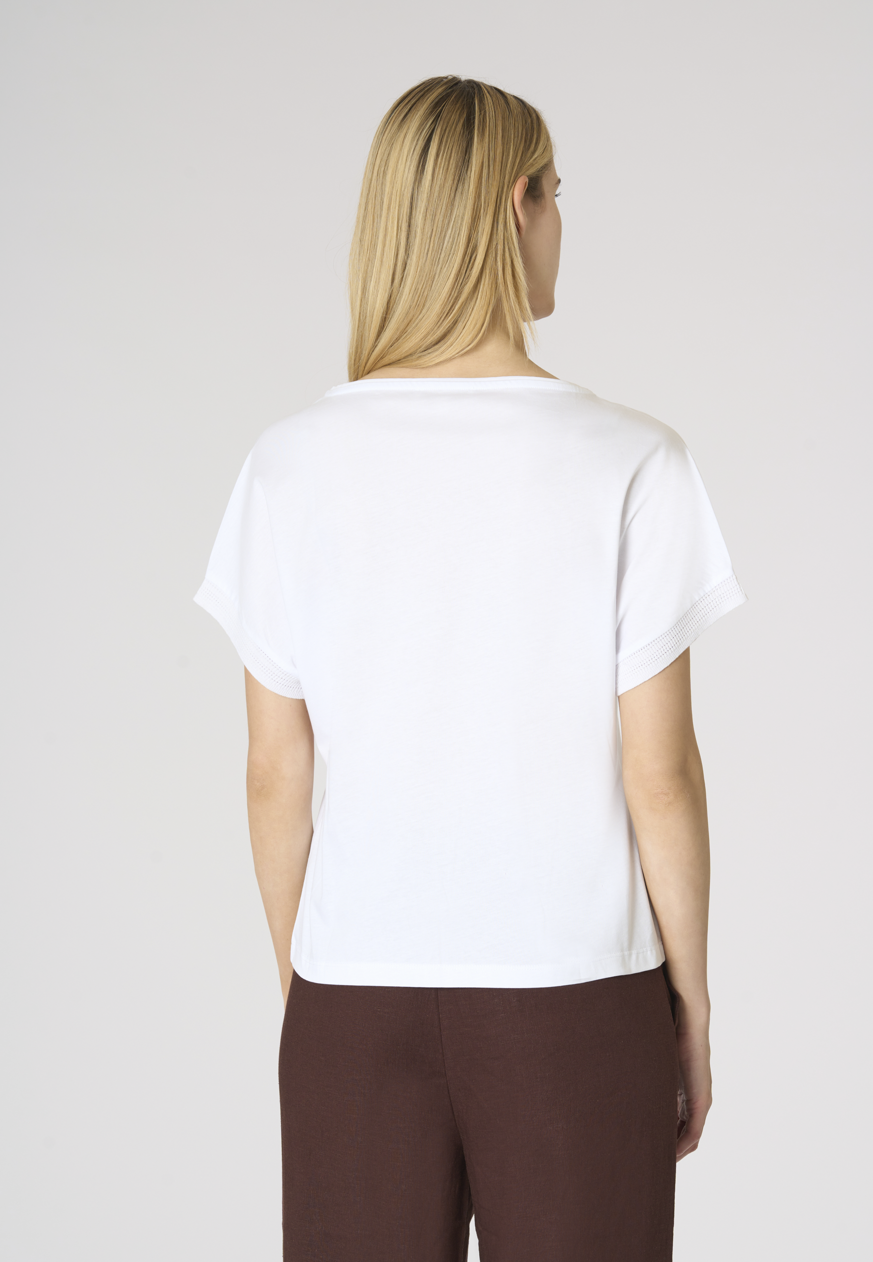 T-shirt da donna in cotone con manica stile kimono