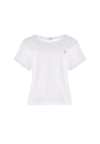 T-shirt da donna in cotone con manica stile kimono