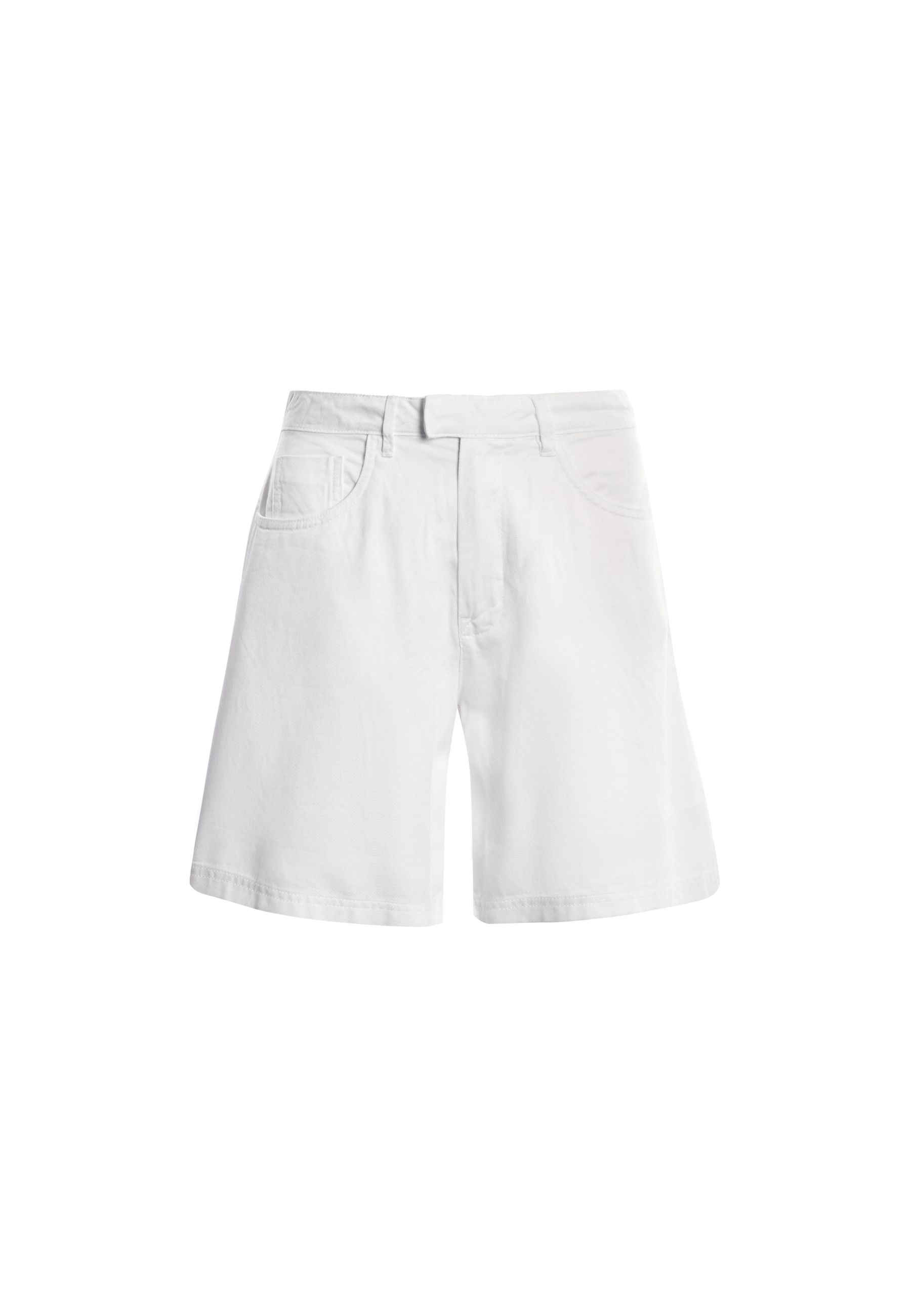 Shorts da donna in misto lyocell e cotone con ricamo Double Horsemen