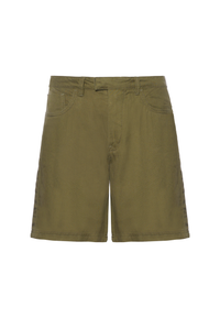 Shorts da donna in misto lyocell e cotone con ricamo Double Horsemen