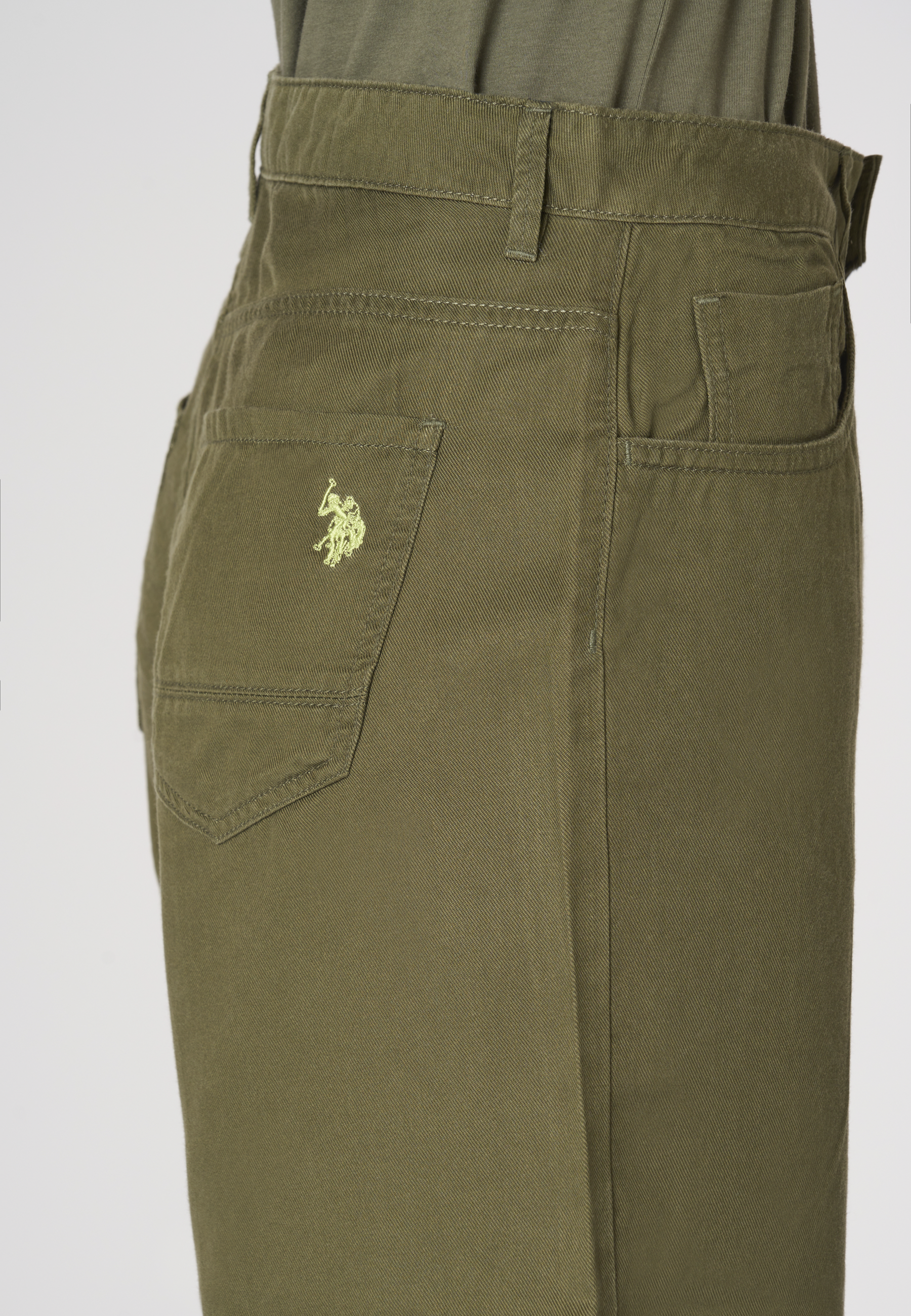 Shorts da donna in misto lyocell e cotone con ricamo Double Horsemen