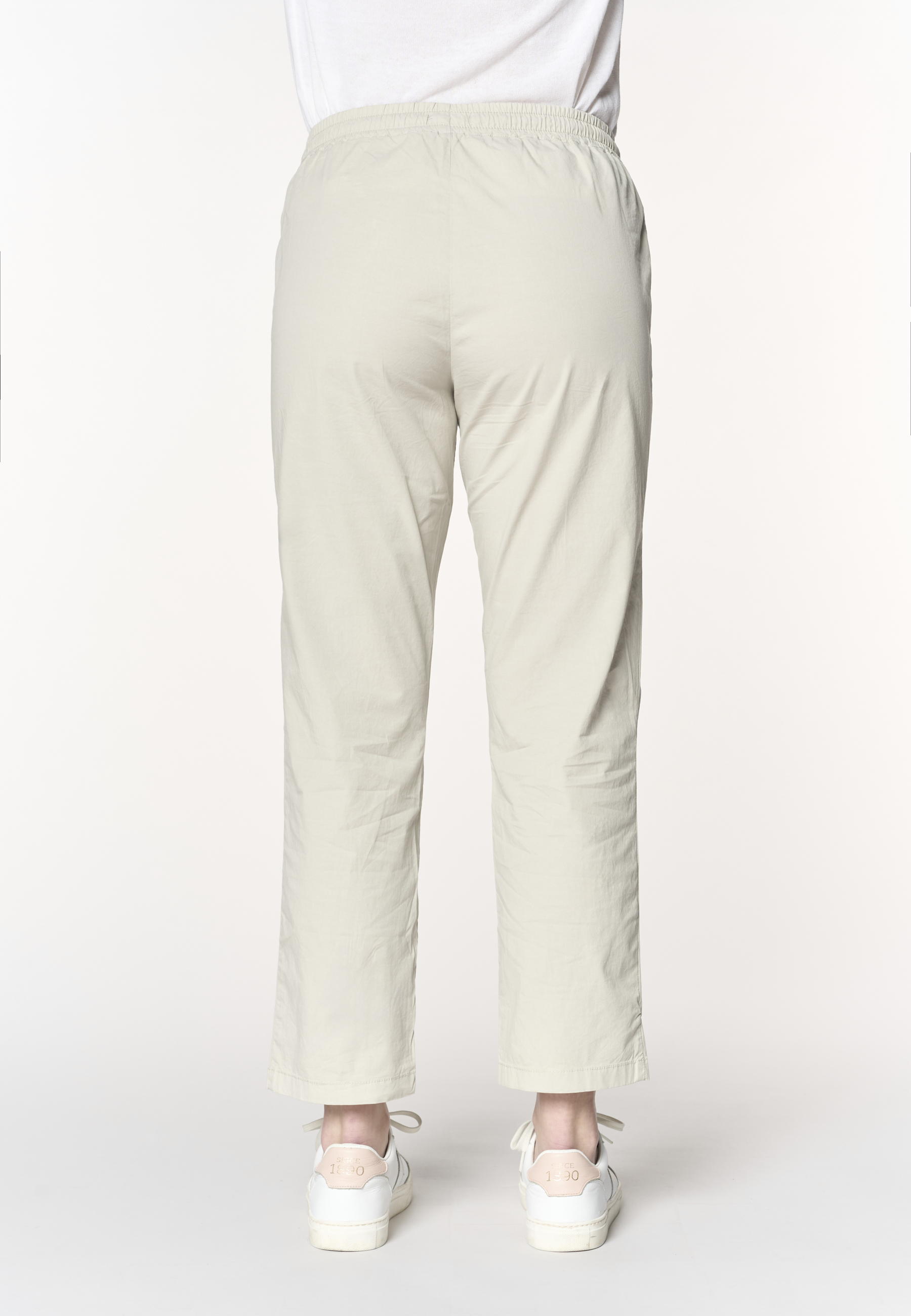 Pantalone chino da donna in cotone con coulisse regolabile