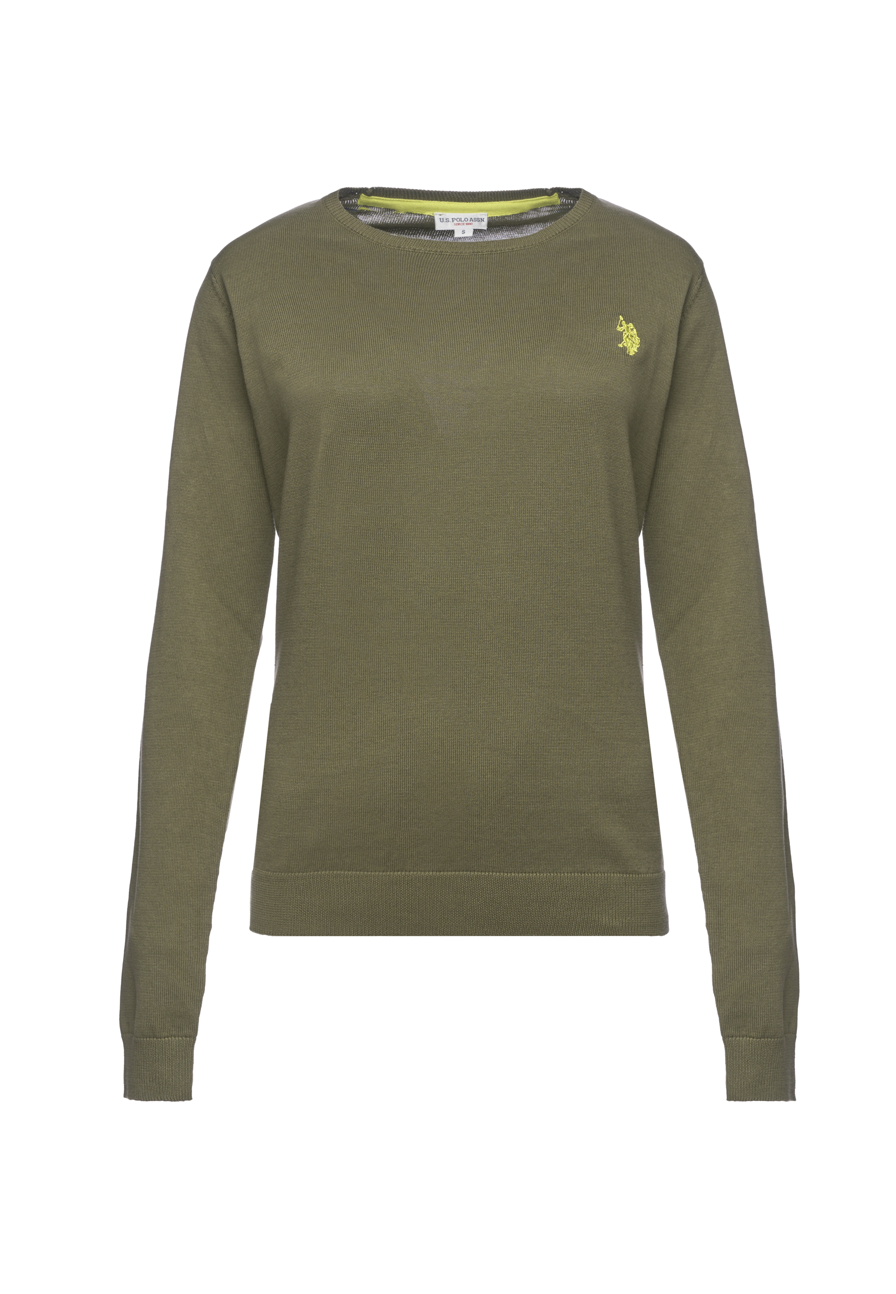 Maglia girocollo da donna in cotone con logo
