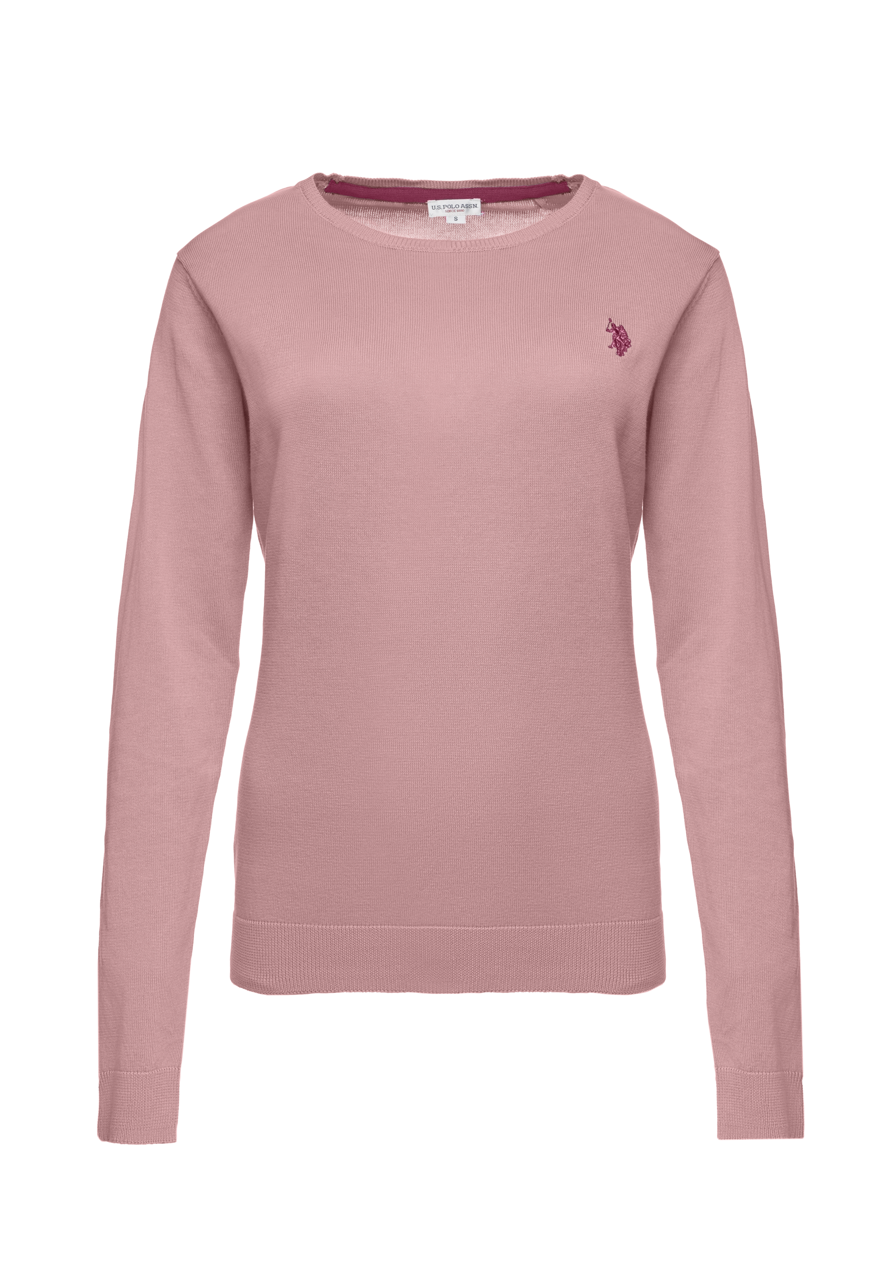 Maglia girocollo da donna in cotone con logo