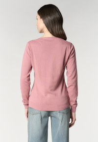 Maglia girocollo da donna in cotone con logo