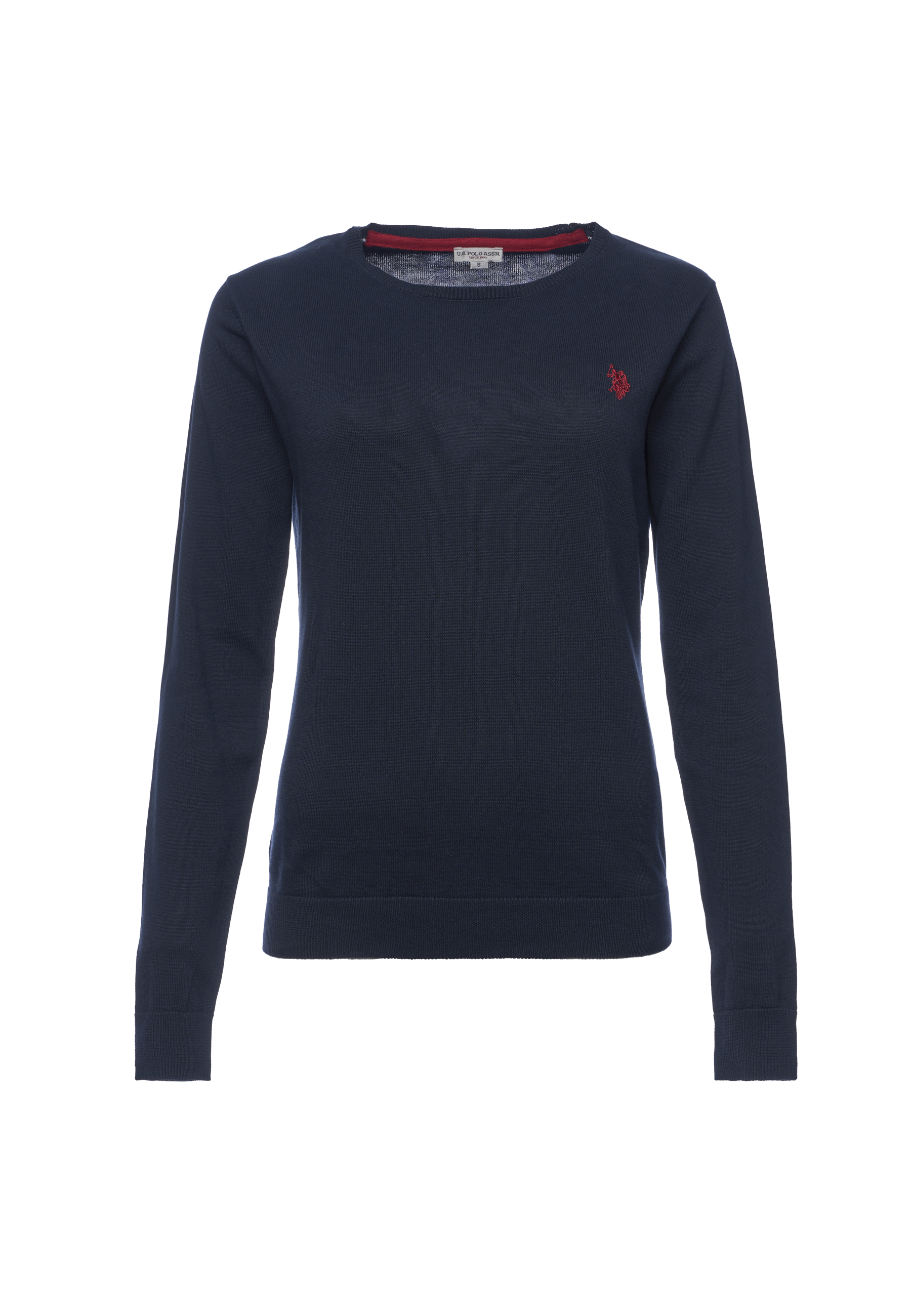 Maglia girocollo da donna in cotone con logo