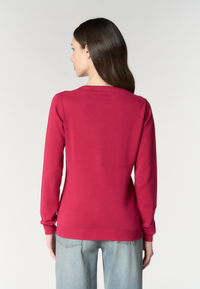 Maglia girocollo da donna in cotone con logo
