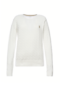 Maglia con lavorazione a treccia in cotone