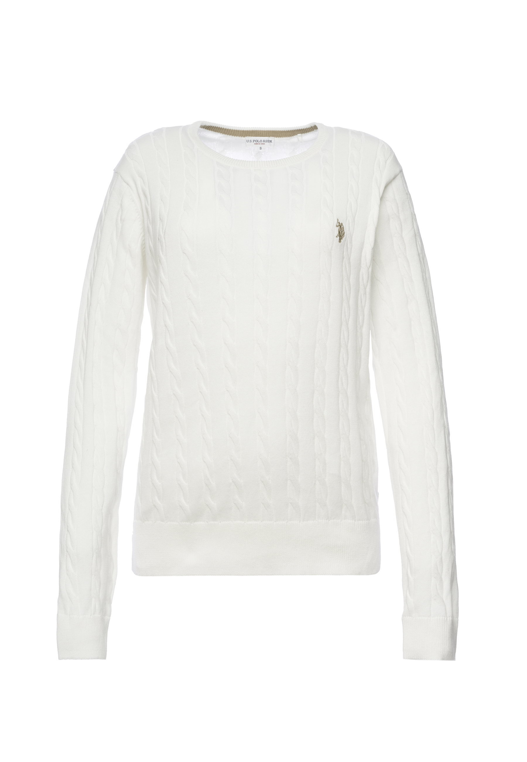 Maglia con lavorazione a treccia in cotone