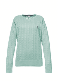 Maglia con lavorazione a treccia in cotone