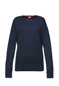 Maglia con lavorazione a treccia in cotone