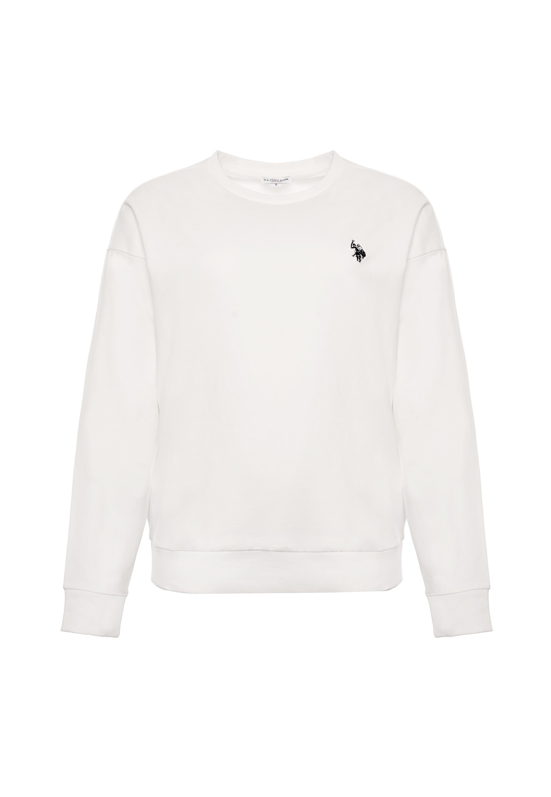 Felpa girocoll da donna in cotone con logo