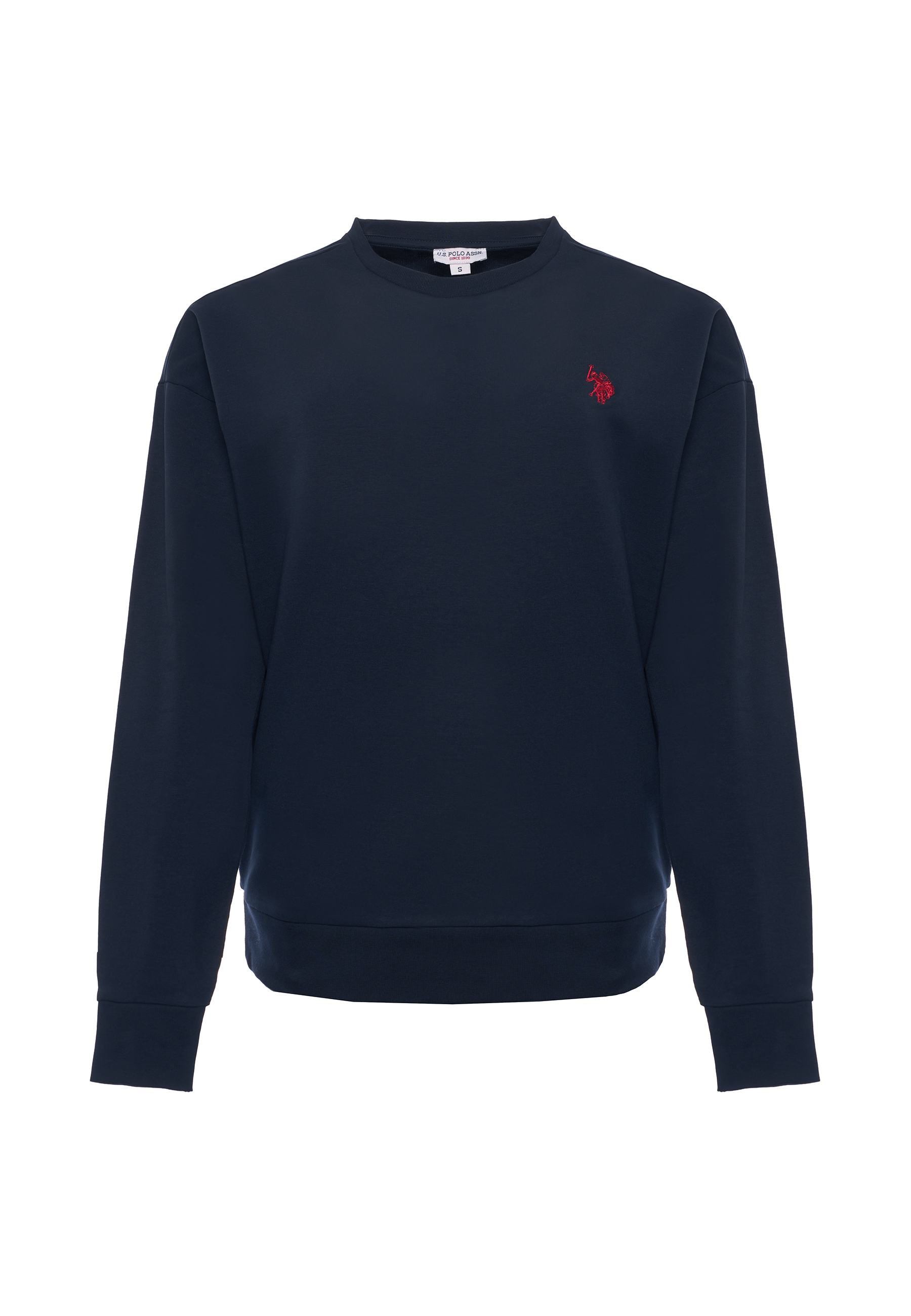 Felpa girocoll da donna in cotone con logo