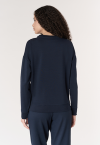 Felpa girocoll da donna in cotone con logo