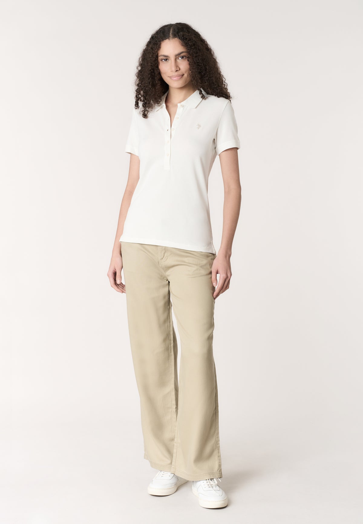 Polo shirt da donna in cotone stretch micropiquet
