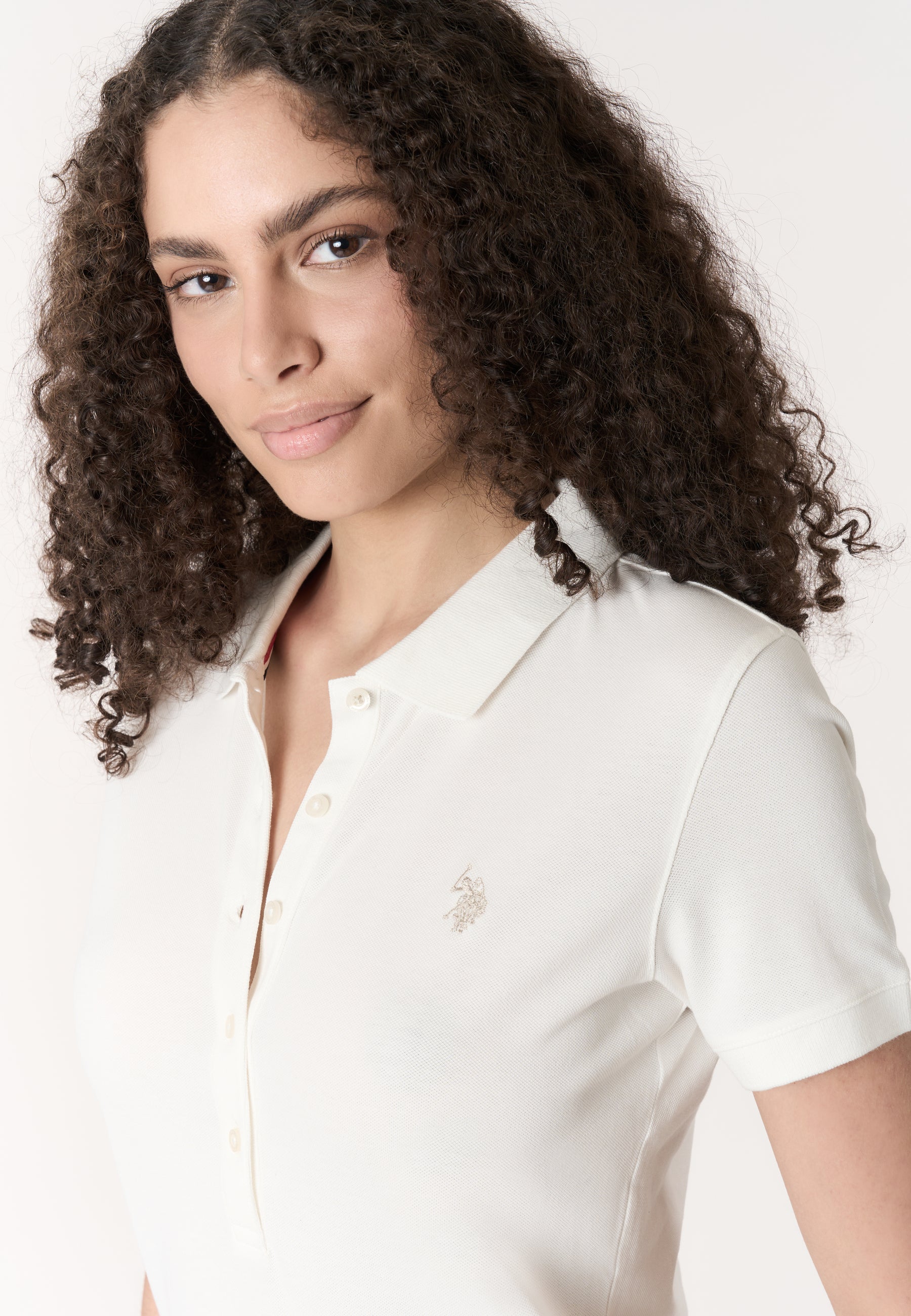 Polo shirt da donna in cotone stretch micropiquet