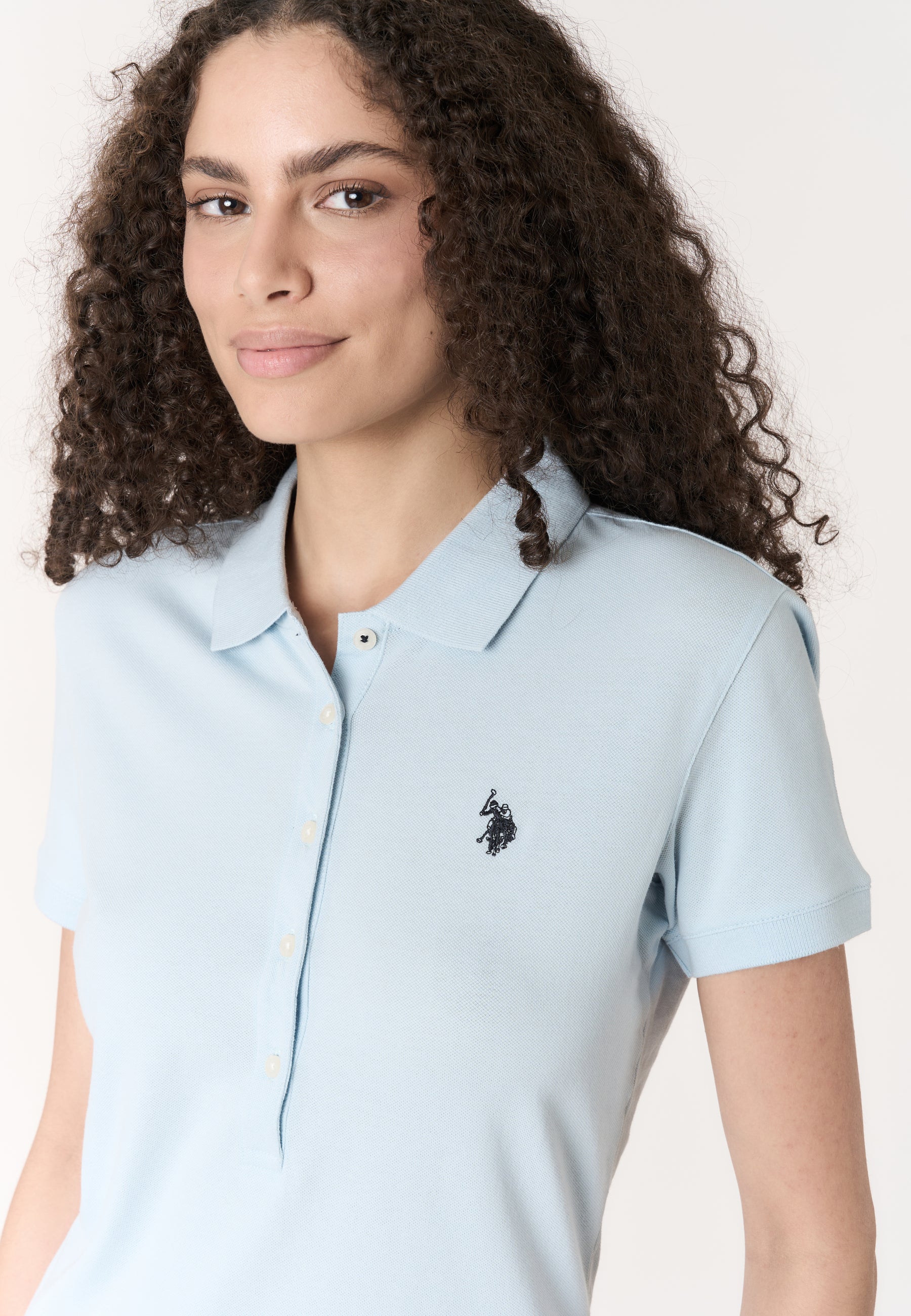 Polo shirt da donna in cotone stretch micropiquet