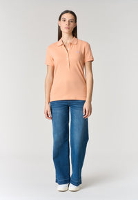 Polo shirt da donna in cotone stretch micropiquet