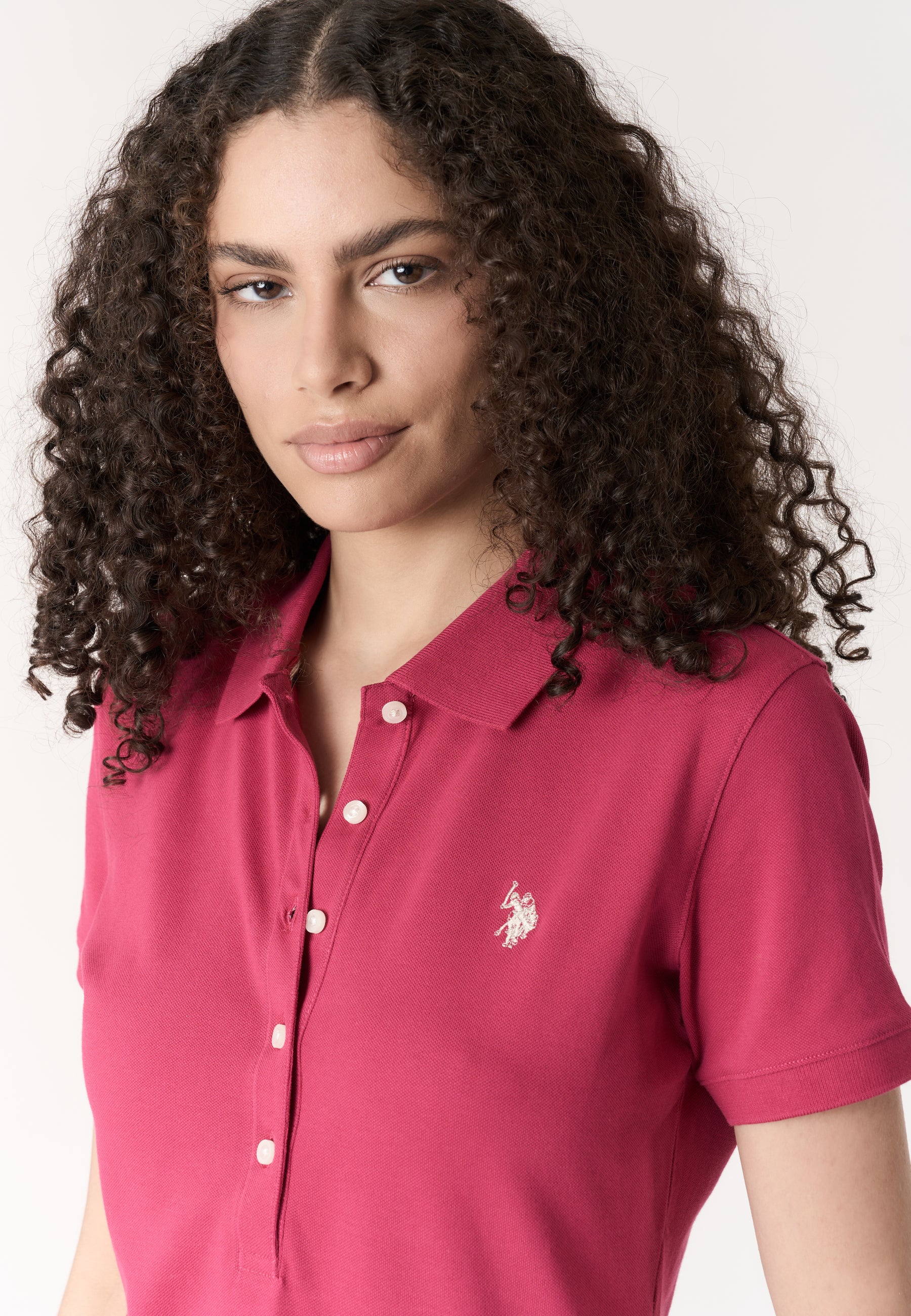 Polo shirt da donna in cotone stretch micropiquet