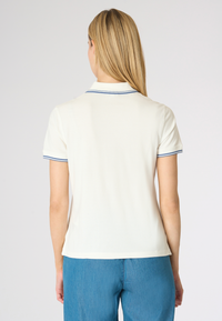 Polo shirt a maniche corte in cotone con profili a contrasto