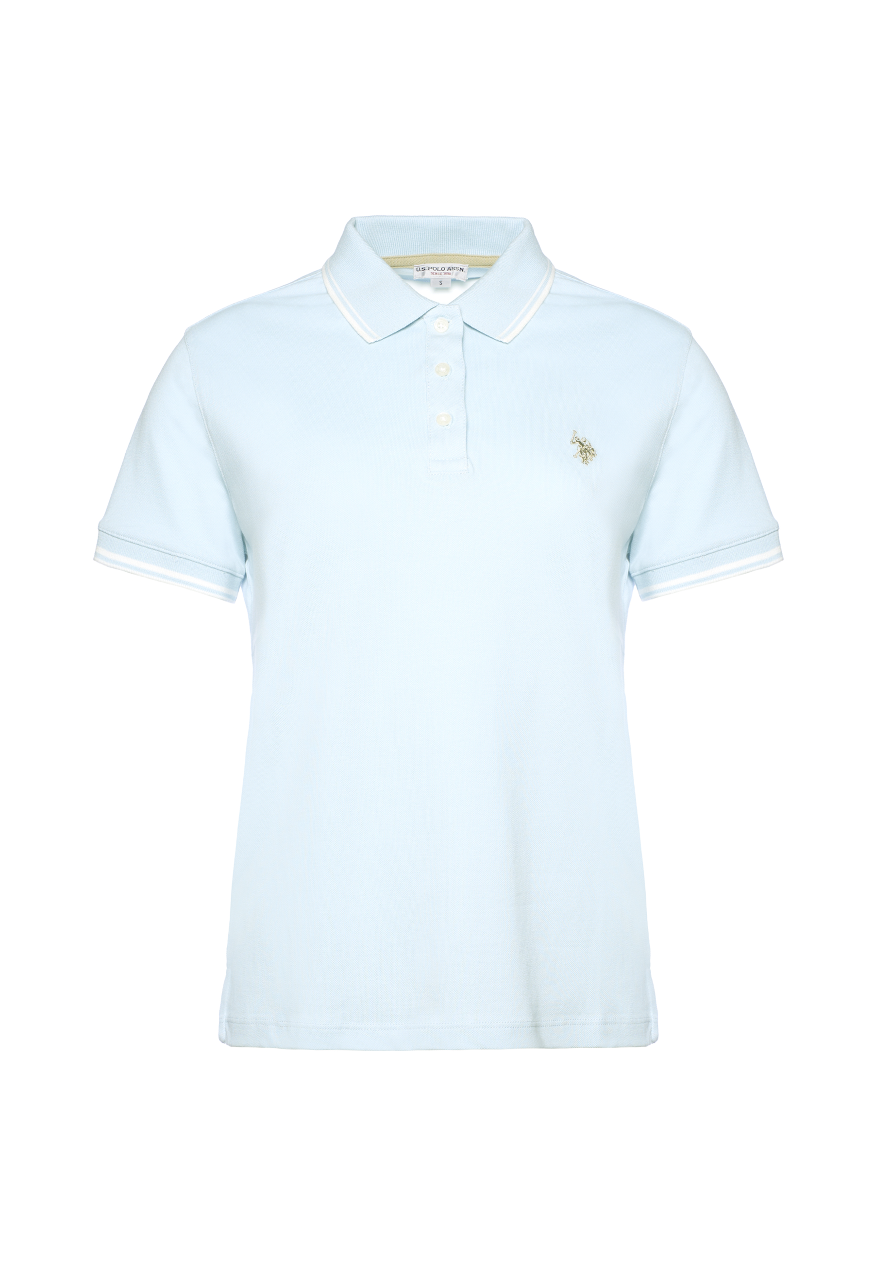 Polo shirt a maniche corte in cotone con profili a contrasto