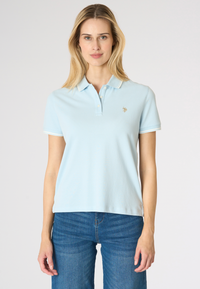 Polo shirt a maniche corte in cotone con profili a contrasto